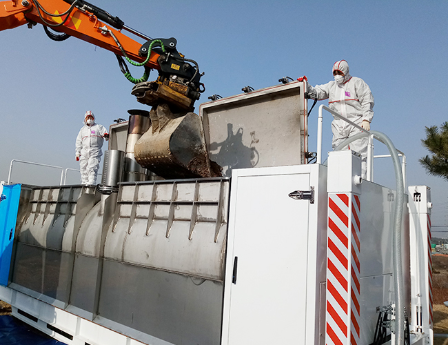 Transfer carcass into the equipment